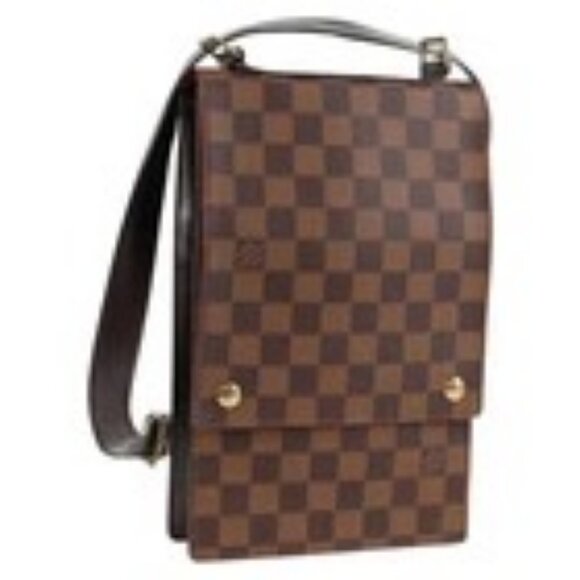 LOUIS VUITTON Damier Ebene Portello Shoulder Bag N45271 LV Auth PP901 - Picture 1 of 16